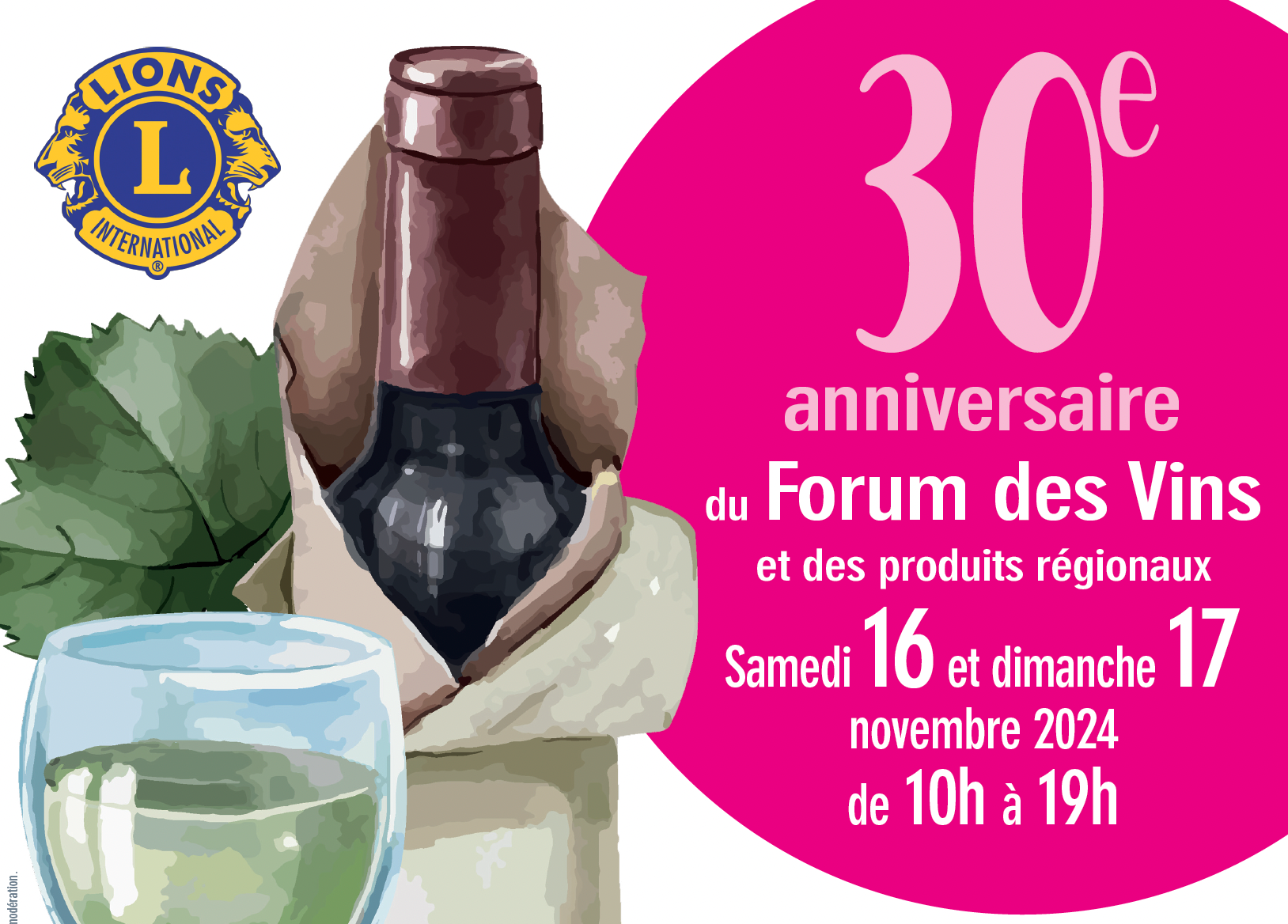 FORUM DES VINS Du 16 au 17 nov 2024